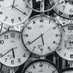 Time - Black And White Photo Of Clocks