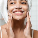 Beauty Routine - Woman Washing Her Face